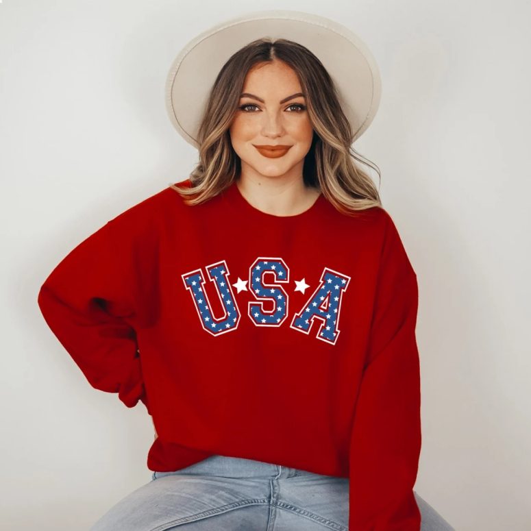 4th of July Retro Star USA Graphic Shirt