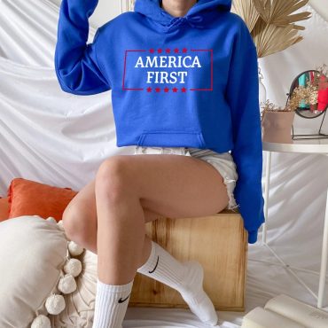 America First, Stars & Stripes Flag Patriotic Shirt