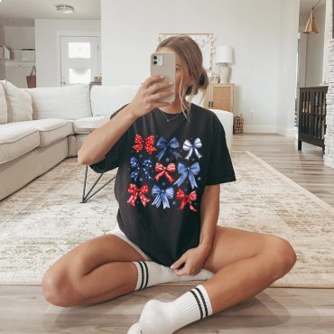 Coquette America Bow For 4th of July Shirt
