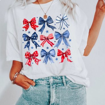 Coquette America Bow For 4th of July Shirt