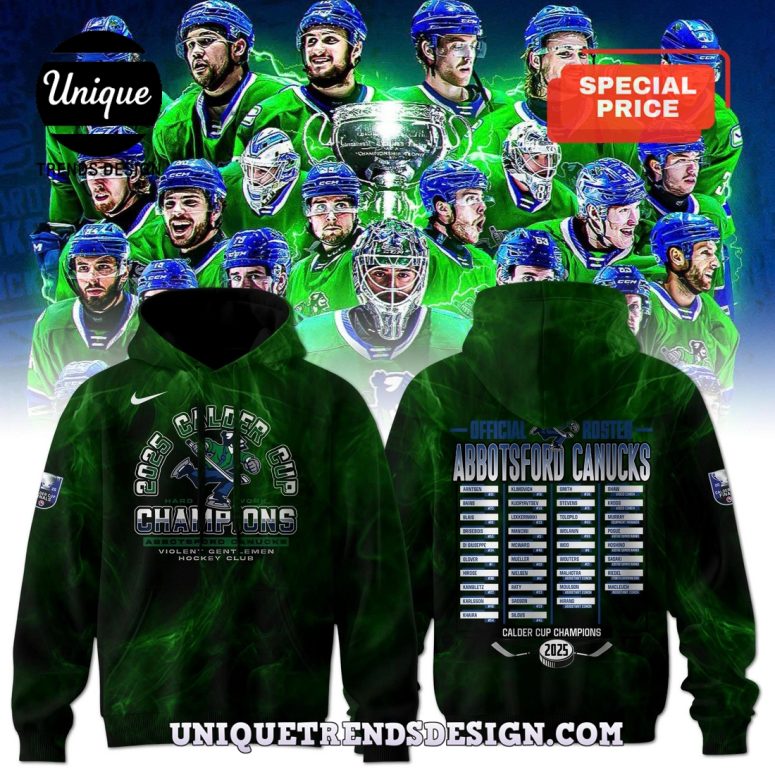 Abbotsford Canucks 2025 Calder Cup Champions Hoodie Pants Set