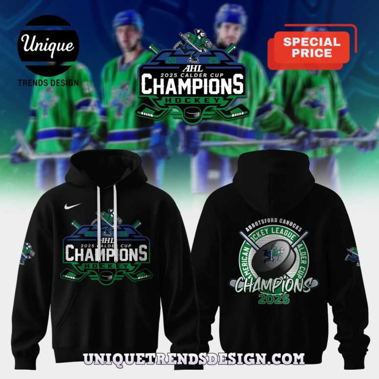 Abbotsford Canucks 2025 Calder Cup Hoodie – Black