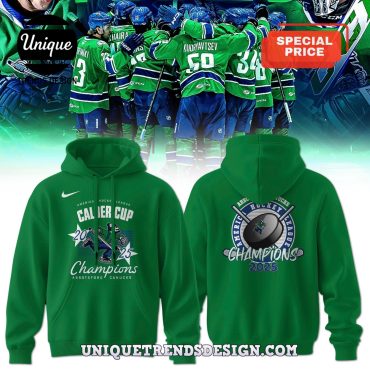Abbotsford Canucks 2025 Champions Hoodie – Green Abbotsford Canucks 2025 Champions Hoodie – Green