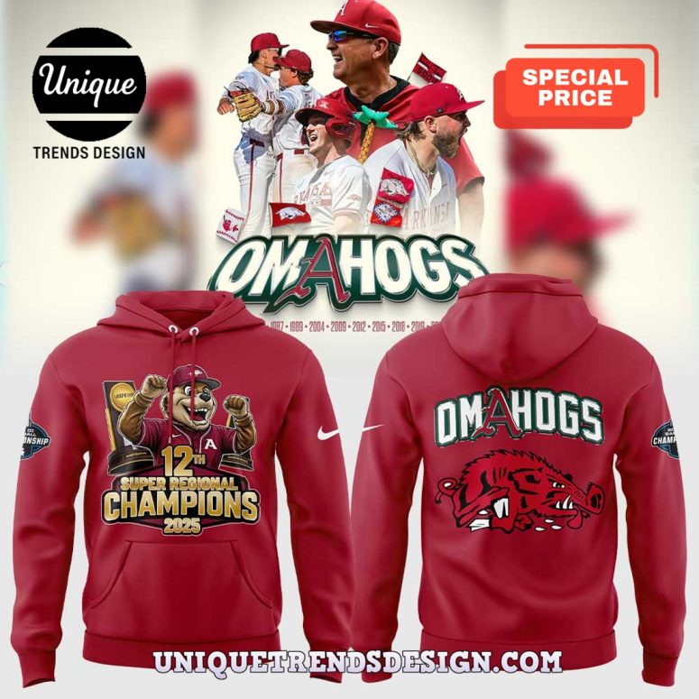 Arkansas Razorbacks 2025 Super Champions Hoodie Pants Set