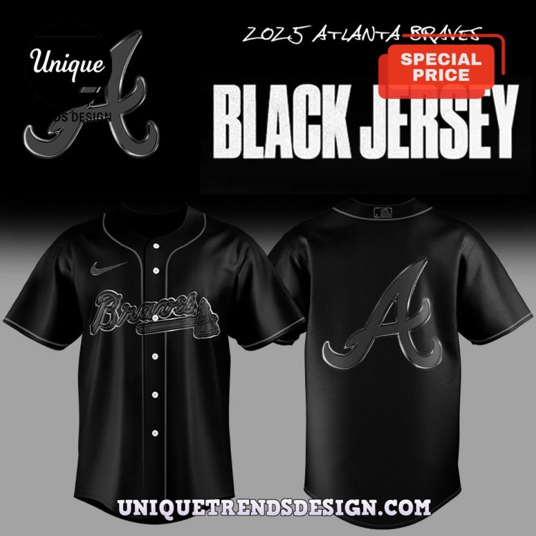 Atlanta Braves Back In Black 2025 Baseball Jersey