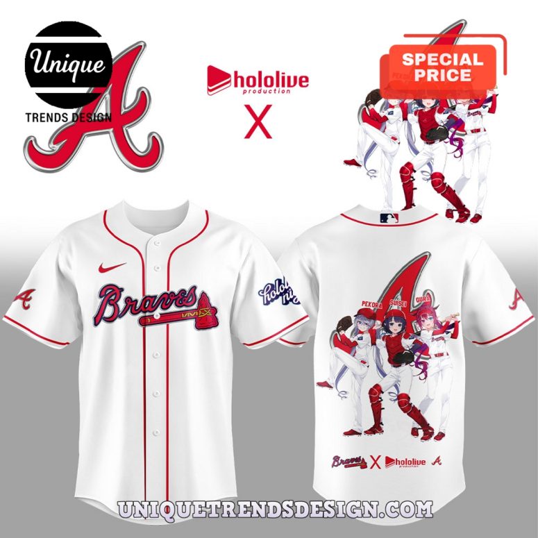 Atlanta Braves Hololive Night Collaboration Baseball Jersey