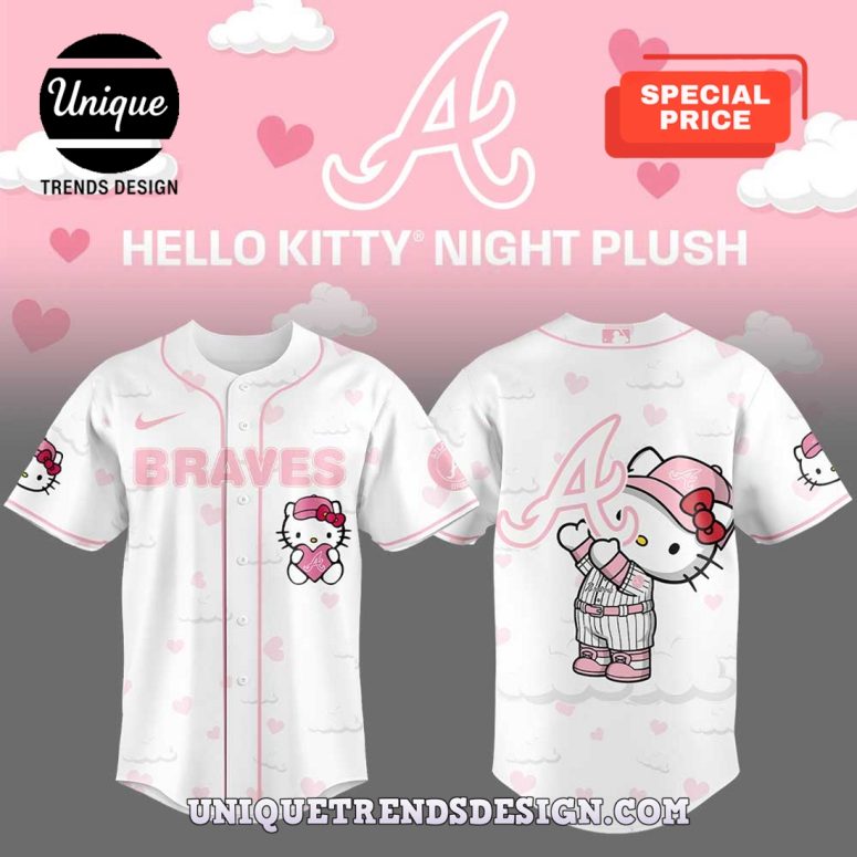 Atlanta Braves x Hello Kitty Night Plus Baseball Jersey