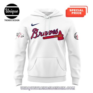 Atlanta Braves x Stray Kids Tour Signature White Hoodie Pants Set