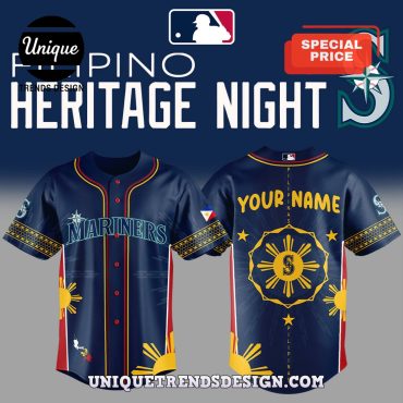 Custom Seattle Mariners Filipino Heritage 2025 Baseball Jersey