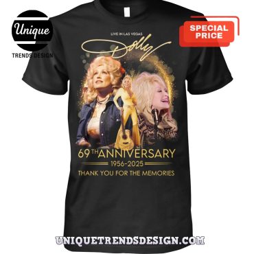 Dolly Parton 69th Anniversary 1956-2025 Memories T-Shirt