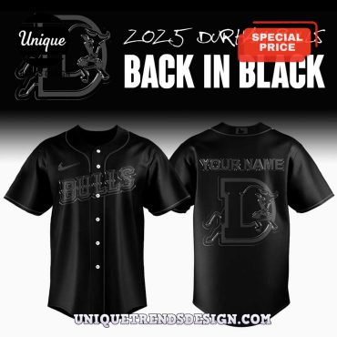 Limited Edition Durham Bulls Back In Black Baseball Jersey