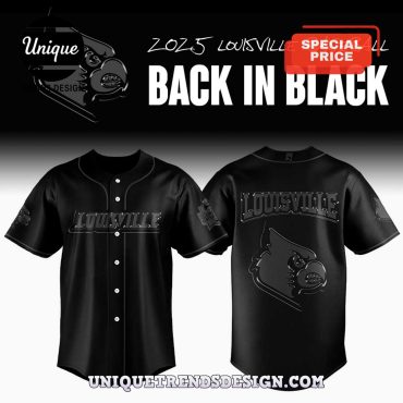 Limited Edition Louisville Baseball Back In Black Baseball Jersey