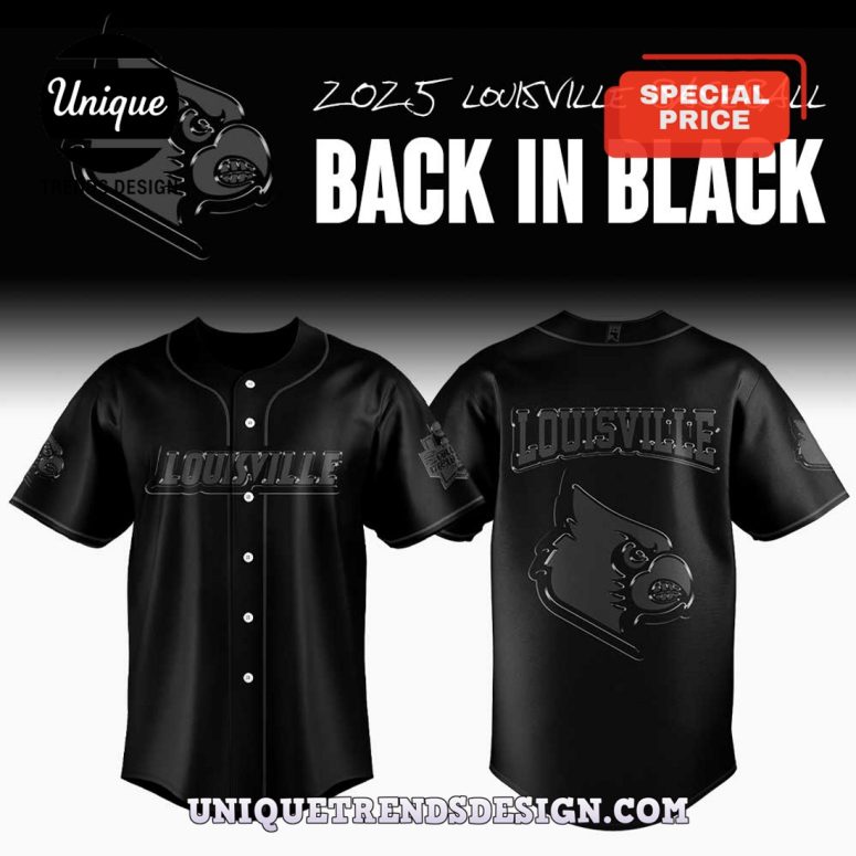 Limited Edition Louisville Baseball Back In Black Baseball Jersey