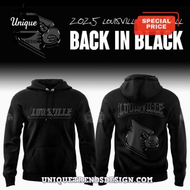 Limited Edition Louisville Baseball Back In Black Hoodie Pants Set