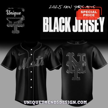 Limited Edition New York Mets Back In Black Baseball Jersey