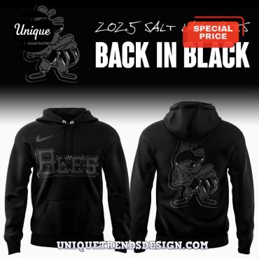 Limited Edition Salt Lake Bees Back In Black Hoodie Pants Set