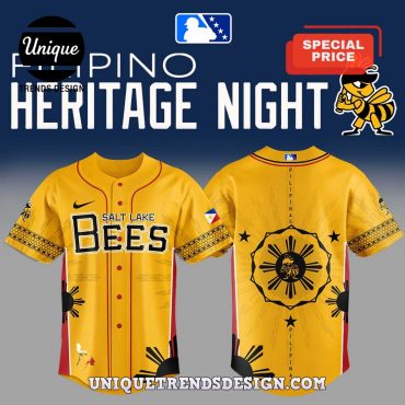 Limited Edition Salt Lake Bees Filipino Heritage Baseball Jersey