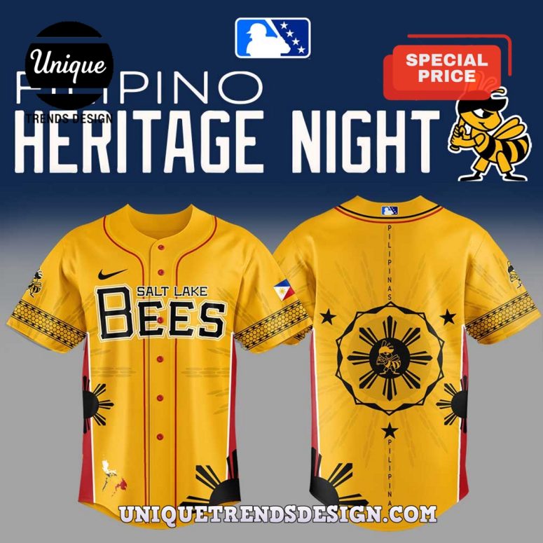 Limited Edition Salt Lake Bees Filipino Heritage Baseball Jersey