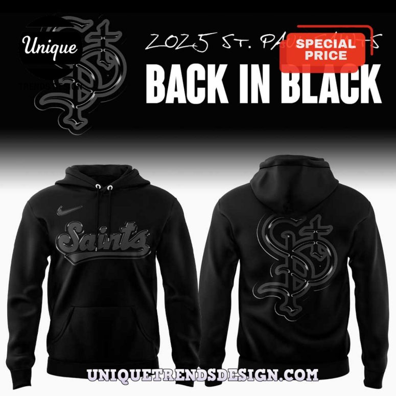 Limited Edition St. Paul Saints Back In Black Hoodie Pants Set