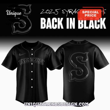 Limited Edition Syracuse Mets Back In Black Baseball Jersey