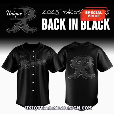 Limited Edition Tacoma Rainiers Back In Black Baseball Jersey