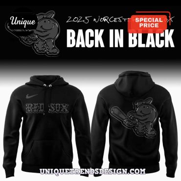 Limited Edition Worcester Red Sox Back In Black Hoodie Pants Set