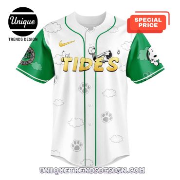 Limited Norfolk Tides Peanuts And Snoopy Baseball Jersey