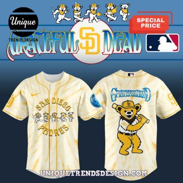Limited San Diego Padres Grateful Dead Baseball Jersey