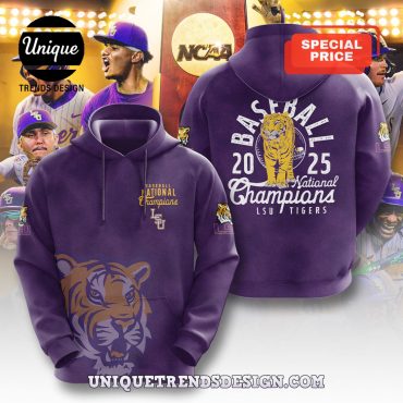 LSU Tigers 2025 National Champions Hoodie Limited Edition
