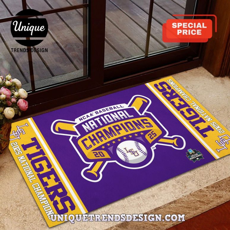 LSU Tigers 2025 NCAA World Series Champions Doormat