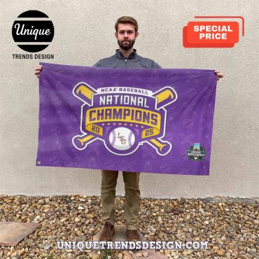 LSU Tigers 2025 NCAA World Series Champions Flag