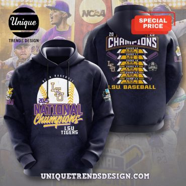LSU Tigers 2025 NCAA World Series Champions Hoodie