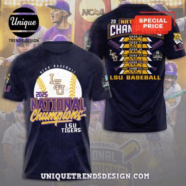 LSU Tigers 2025 NCAA World Series Champions Hoodie