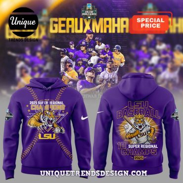 LSU Tigers 2025 Super Regional Champions Hoodie Pants Set
