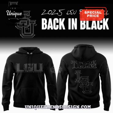 LSU Tigers Back In Black 2025 Hoodie Pants Set