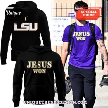LSU Tigers Baseball Jesus Won 2025 Hoodie Pants Set