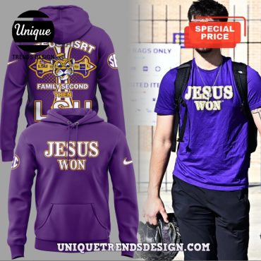 LSU Tigers Baseball Jesus Won Purple Hoodie