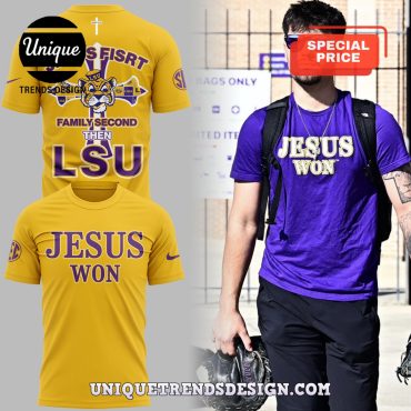 LSU Tigers Baseball Jesus Won Yellow Hoodie