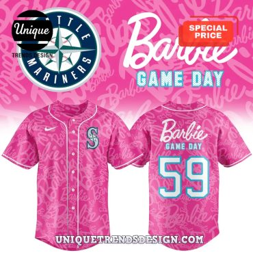 Mariners Barbie Game Day Night 2025 Baseball Jersey
