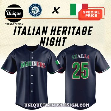 Mariners Italian Heritage Celebration 2025 Baseball Jersey