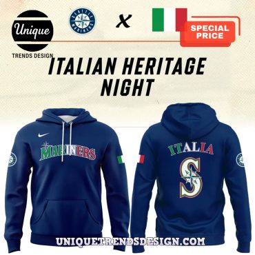 Mariners Italian Heritage Celebration Navy Hoodie