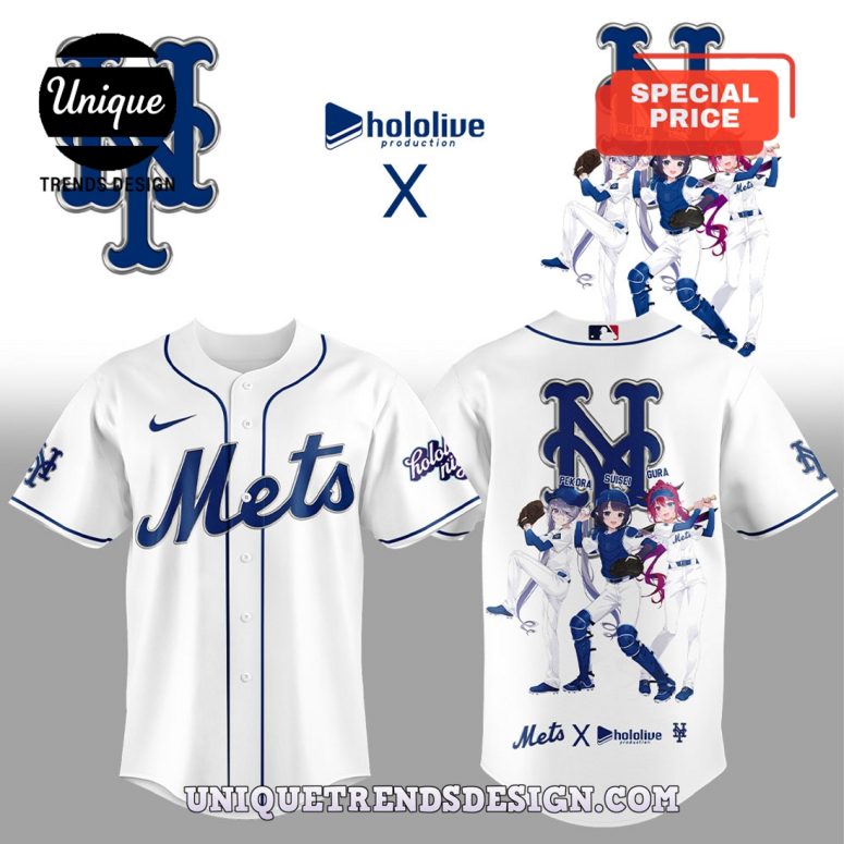New York Mets Hololive Night Collaboration Baseball Jersey