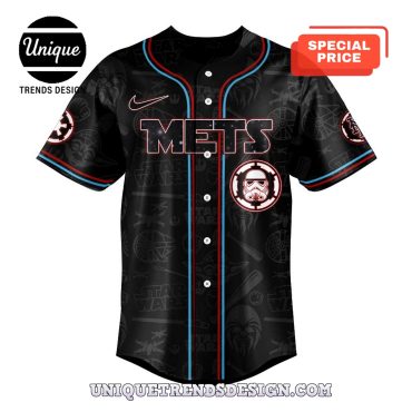 New York Mets Star Wars Night Black Baseball Jersey