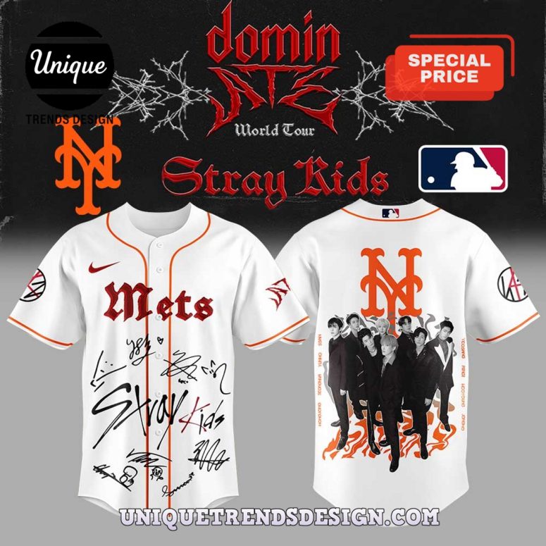 New York Mets x Stray Kids Show Signature Baseball Jersey