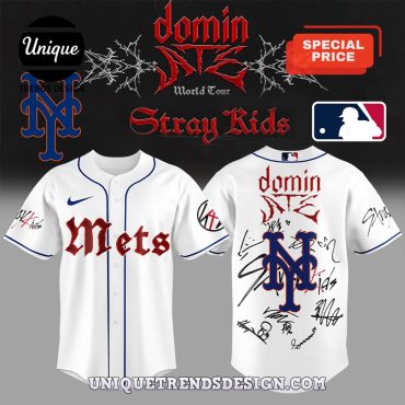 New York Mets x Stray Kids World Tour Baseball Jersey New York Mets x Stray Kids World Tour Baseball Jersey