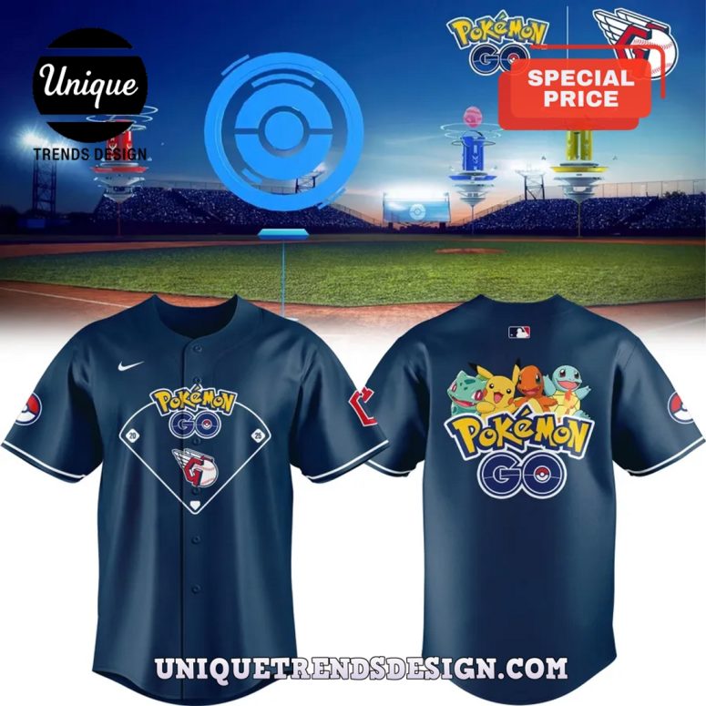 Pokémon GO Edition Cleveland Guardians Baseball Jersey