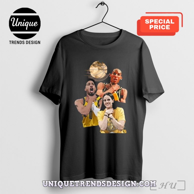 Reggie Miller Tyrese Haliburton Caitlin Clark Choke 2025 T-Shirt