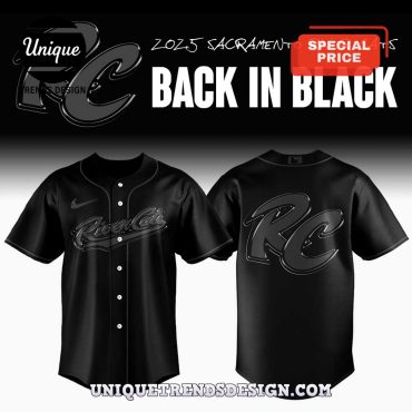 Sacramento River Cats Back In Black 2025 Baseball Jersey