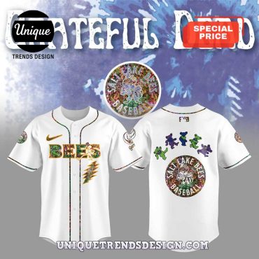 Salt Lake Bees Grateful Dead Night Baseball Jersey