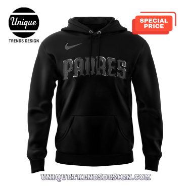San Diego Padres Back In Black 2025 Hoodie Pants Set